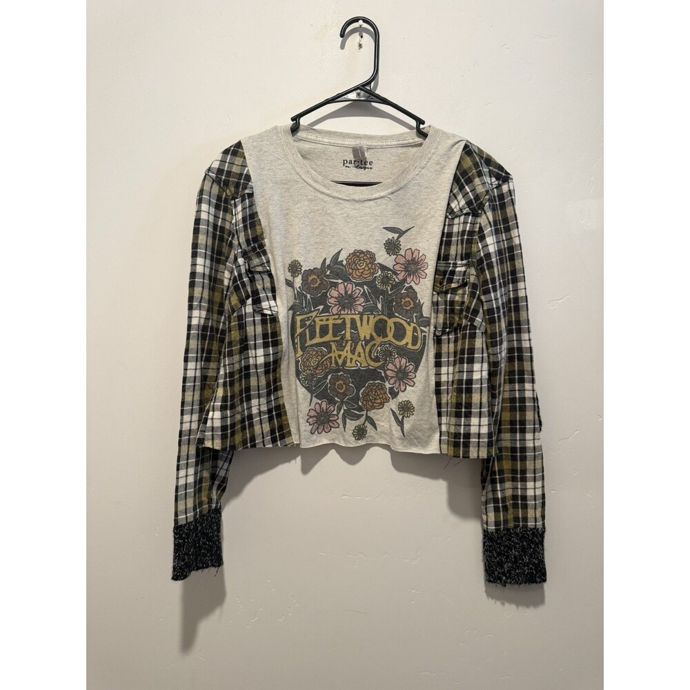 Reworked Upcycle Grunge Oversize Cropped Fleetwood Mac Top S/M
